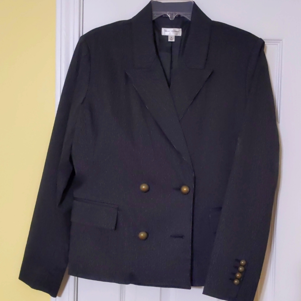 Issac Mizrahi double breast jacket.  NWOT.  SMOKE FREE ENVIRONMENT.
